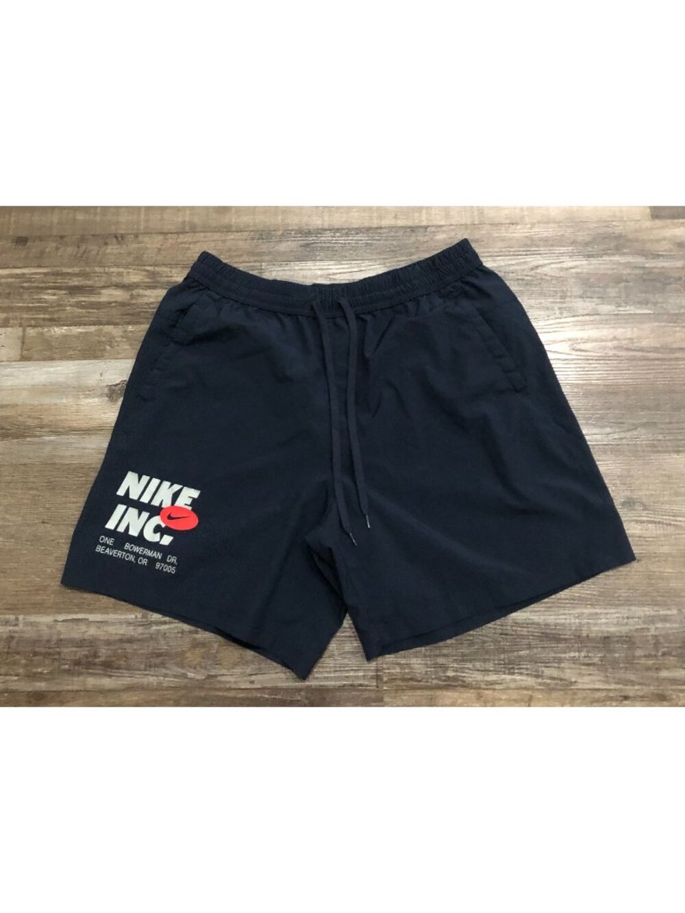 Nike Inc Dri Fit Mens Large Navy Blue Unlined Athletic Fitness Shorts